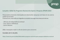 Edital | BN divulga edital do PNAP 2022