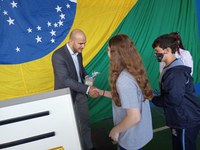 Presidente da Biblioteca Nacional visita a Escola Cívico-Militar Presidente Castello Branco, em Joinville