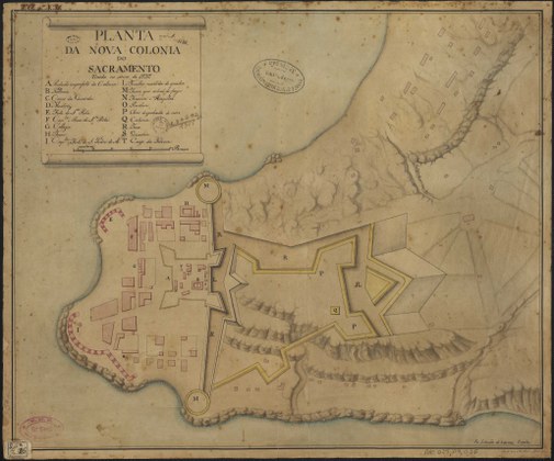 Planta da Nova Colonia do Sacramento, tirada no anno de 1737. [18--].