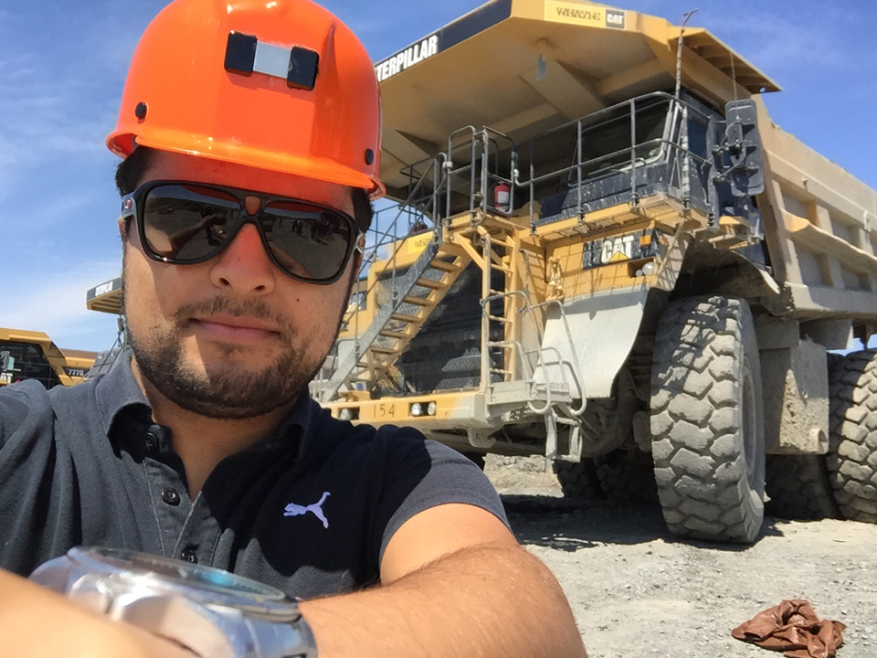 O estudante Luis Felipe realiza visita técnica em mina de carvão no estado de Kentucky (Foto: Arquivo Pessoal)