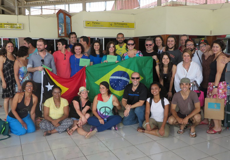 Bolsistas do PQLP chegaram em solo timorense, atuando em ações focadas no ensino de língua portuguesa (foto: PQLP)