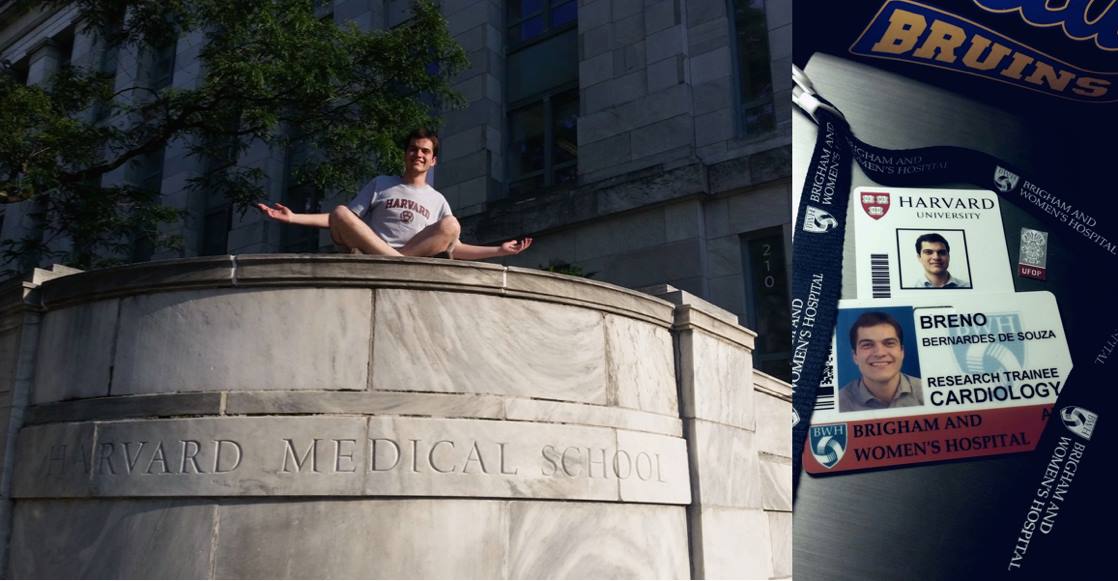 Durante experiência no exterior, o estudante também ficou seis meses na Escola de Medicina de Harvard (Foto: Arquivo Pessoal)