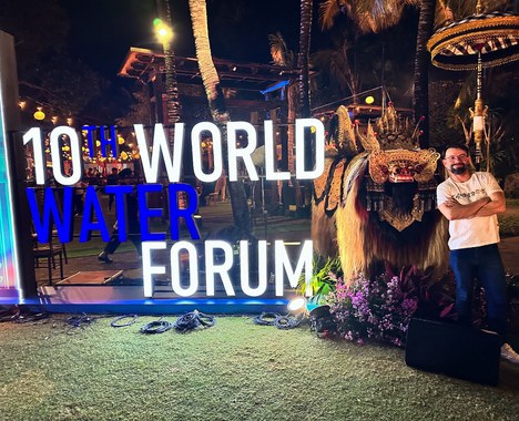 Imagem: Murilo Sant'Anna participou do 10º Fórum Mundial da Água (Arquivo pessoal)