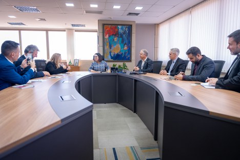 Imagem: Presidentes e diretores da CAPES e da Embrapa reunidos na sede da Fundação, em Brasília (Júlia Prado - CGCOM/CAPES)