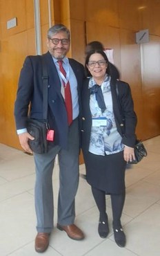 González Placencia, da Anuies, e Denise Pires de Carvalho, da CAPES. (Arquivo pessoal)