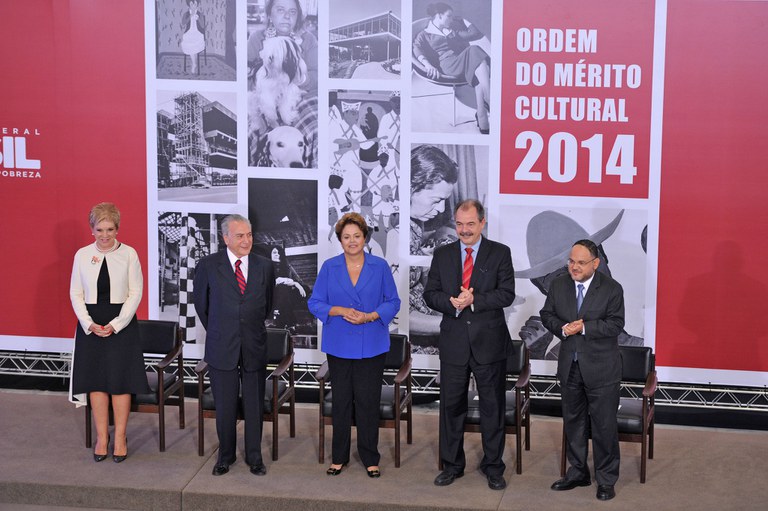 05/11/2014 - Cerimônia de entrega da Ordem do Mérito Cultural 2014. Foto: Eduardo Aiache/ Casa Civil PR