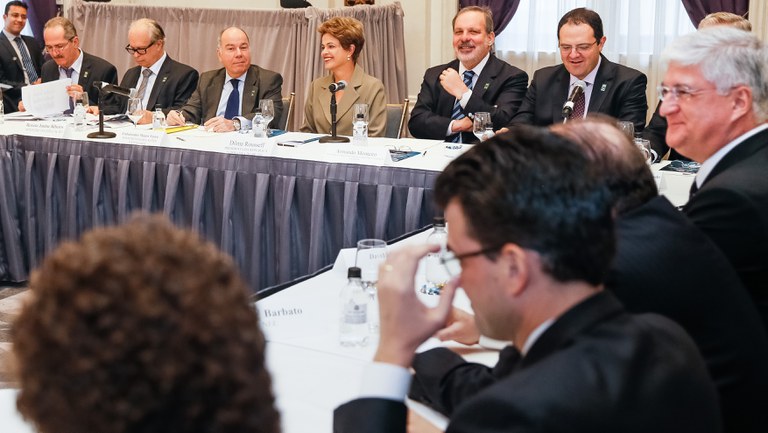 Presidenta Dilma Rousseff durante encontro com empresários brasileiros. (Nova Iorque - EUA, 28/06/2015) Foto: Roberto Stuckert Filho/PR