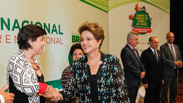 Presidenta Dilma Rousseff durante abertura da 5ª Conferência Nacional de Segurança Alimentar e Nutricional - CONSEA. (Brasília - DF, 03/11/2015) Foto: Roberto Stuckert Filho/PR