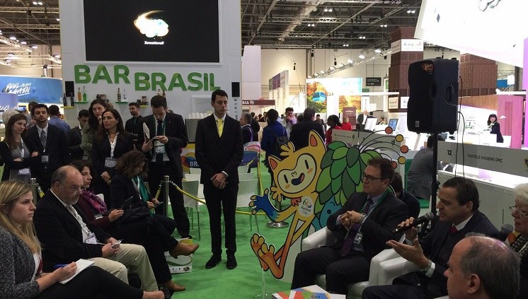 Henrique Alves apresenta potencial do Brasil durante a WTM em Londres - A WTM London é uma das principais feiras de turismo no mundo -  Foto: Ministério do Turismo