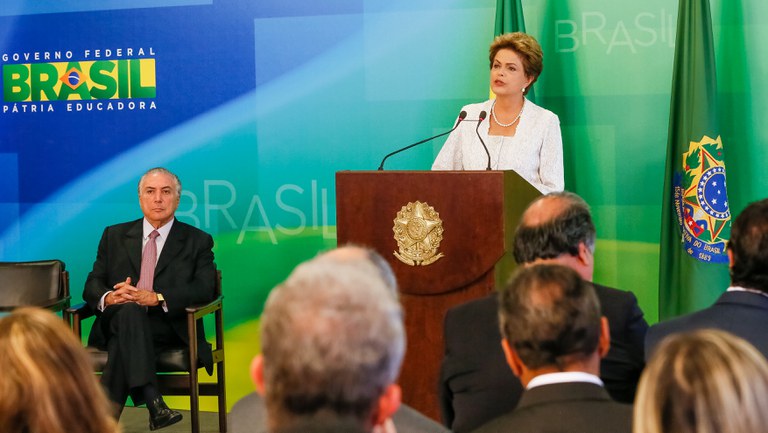 Presidenta Dilma Rousseff durante anúncio da reforma administrativa do Governo Federal. (Brasília - DF, 02/10/2015) Foto: Roberto Stuckert Filho/PR