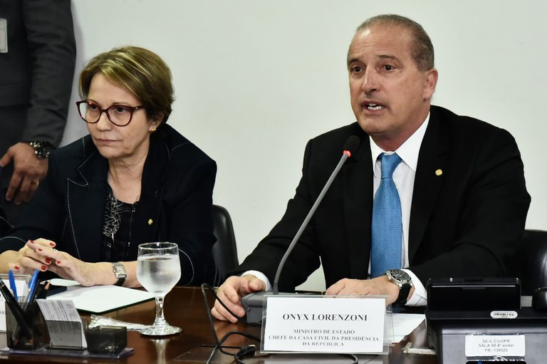 Ministros Onyx Lorenzoni e Tereza Cristina