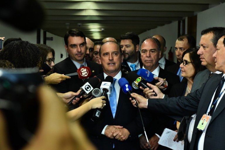 Coletiva de imprensa no Senado Federal