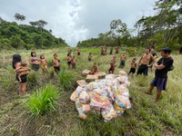 Governo Federal inicia entrega de mais de 22 toneladas de alimentos a indígenas Yanomami