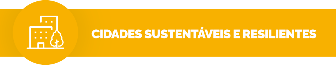 Banner do eixo Cidades Sustentáveis e Resilientes