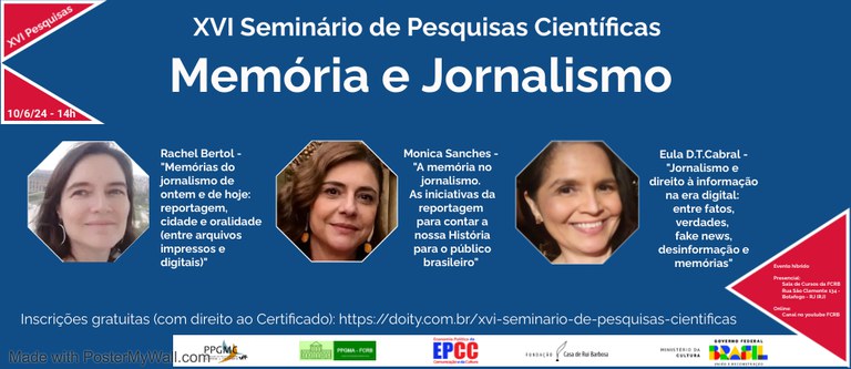 XVI Seminário de Pesquisas Científicas - Memória e Jornalismo