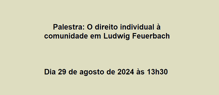 O direito individual à comunidade em Ludwig Feuerbach