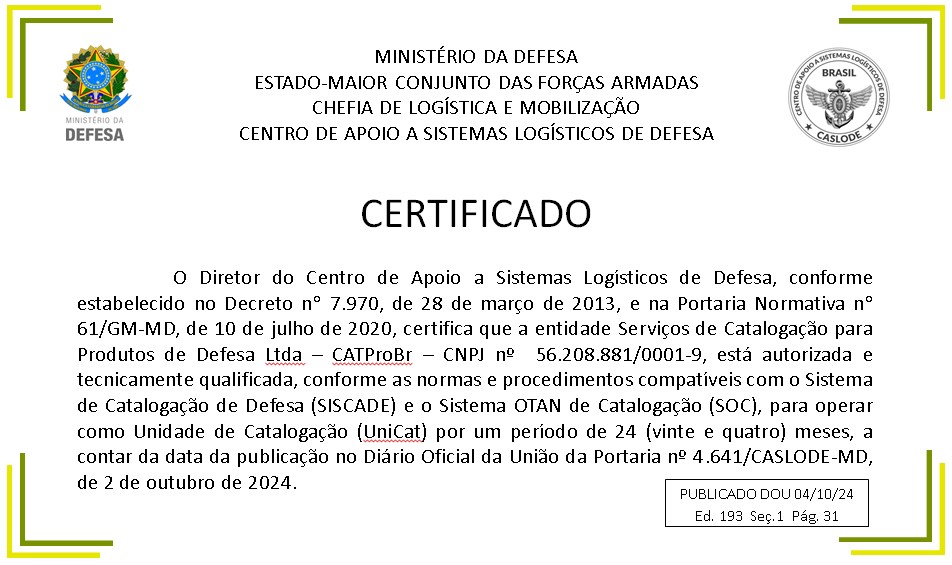 CASLODE certifica nova Unidade de Catalogação (UNICAT) - CATProBr