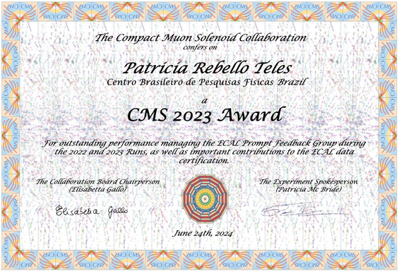 Certificado da premiação - Crédito: Arquivo Pessoal