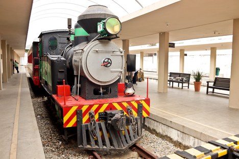 Foto da Maria Fumaça na estação de Maceió