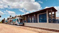 Ministro visita nova estação e vistoria obras da Linha Branca da CBTU em Parnamirim (RN)