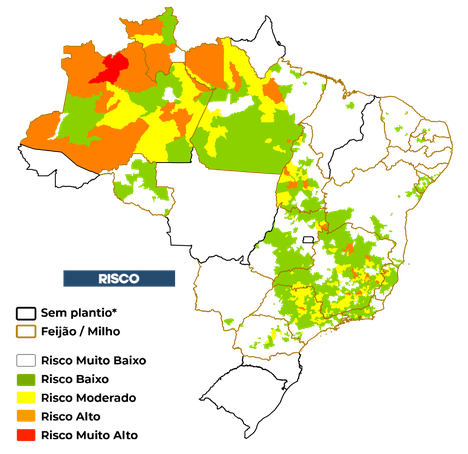 Figura 2 – Risco da Seca na Agricultura Familiar. Plantio: Abr/24.