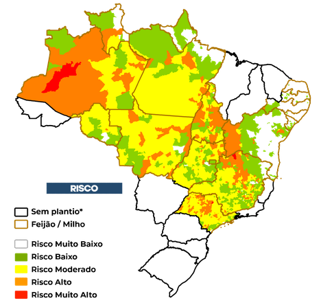 Figura 4 – Risco da Seca na Agricultura Familiar. Plantio: Mai/24.