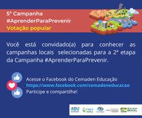 Campanha #AprenderParaPrevenir do Cemaden Educação está na etapa de votação popular