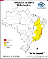 Cemaden analisa as chuvas extremas de 2021, ocorridas no norte de MG e sul da BA, com abordagem no monitoramento e alertas