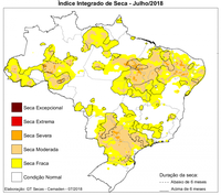 Monitoramento realizado pelo Cemaden aponta agravamento da seca em algumas regiões e mostra seus impactos