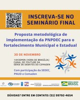 No próximo dia 30, Projeto Elos realiza Seminário Final com Sedec, PNUD e Cemaden