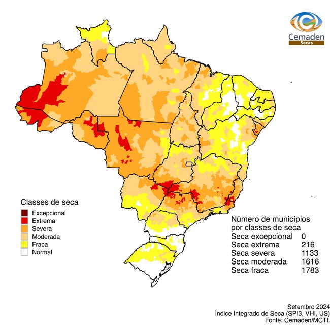 Índice Integrado de Secas - IIS-3 Setembro