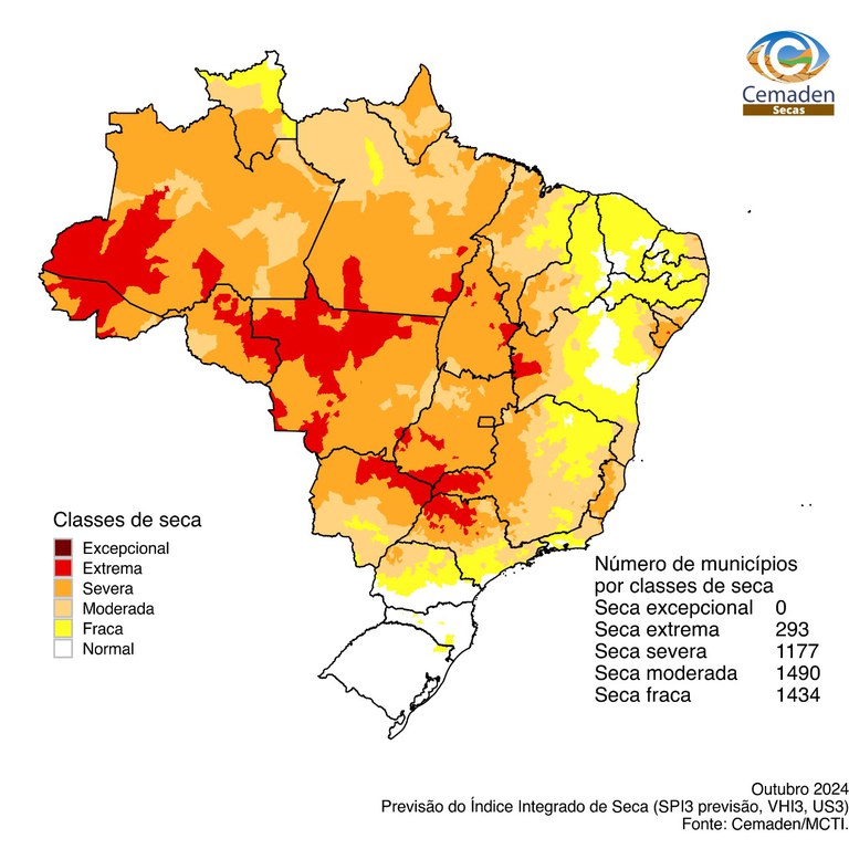 Índice Integrado de Secas - IIS-3 Outubro