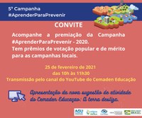 Premiação da Campanha #AprenderParaPrevenir do Cemaden será nesta quinta-feira (25)