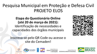 Projeto Elos mobiliza as defesas civis municipais para preencher o questionário até o dia 20 de março