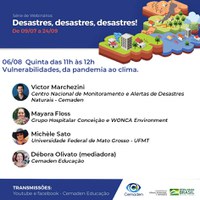 Vulnerabilidades e construção de capacidades para prevenção de desastres são abordadas em webinário