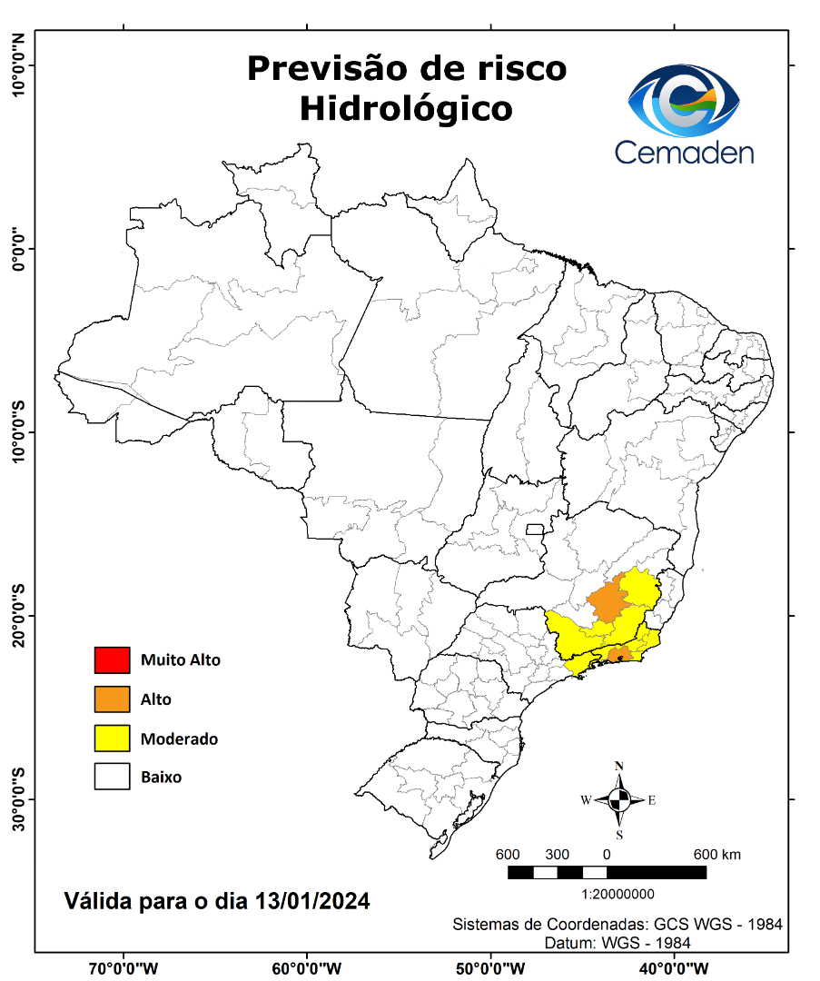 13\/01\/2024 - Previs\u00e3o de Riscos Geo-Hidrol\u00f3gicos \u2014 Centro Nacional de ...