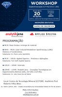 DpUnion, representante exclusiva da Applied Spectra no Brasil, e CETEM promovem o Workshop “Espectroscopia (ICP-MS/)ES e LIBS)” na sede do Centro, no Rio de Janeiro