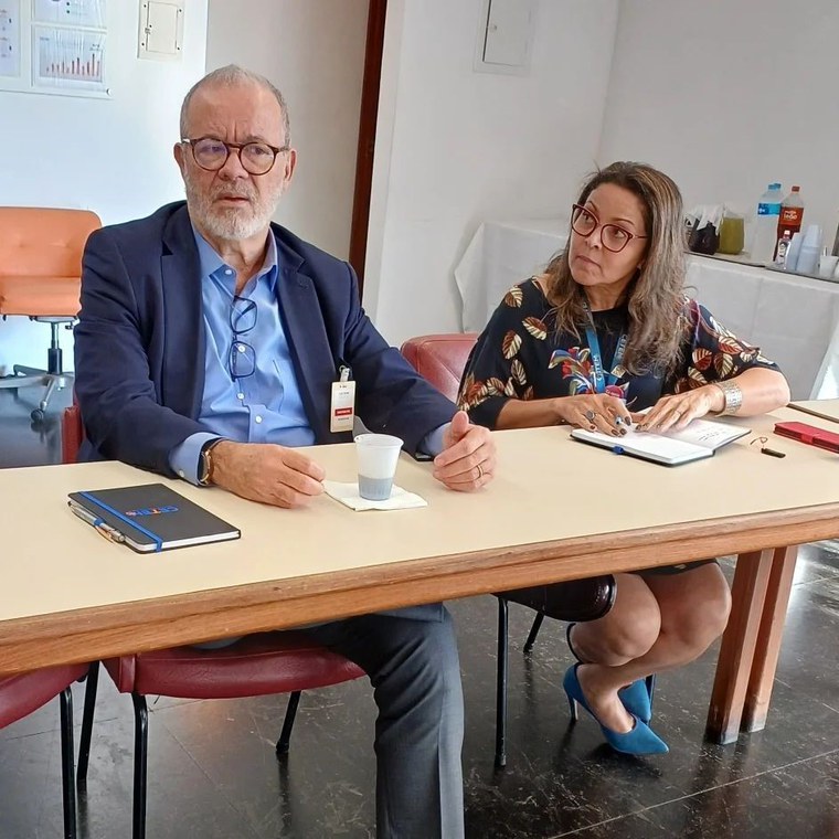 Raul Jungmann, Diretor-Presidente do IBRAM, e Silvia França, Diretora do CETEM