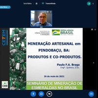 Pesquisador do CETEM participa do Seminário Mineração de Esmeraldas no Brasil: Perspectivas de aproveitamento de descartes como agrominerais e outros subprodutos