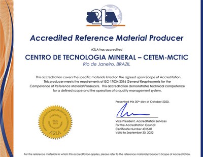 Certificado A2LA