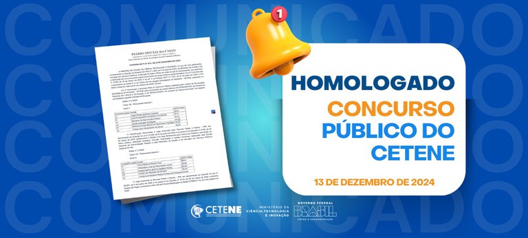 CETENE Homologa Concurso Público de 2024