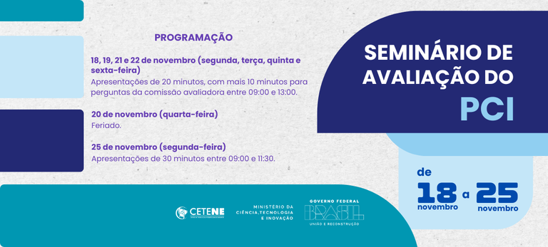 Seminário do Programa de Capacitação Institucional