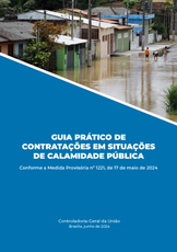 Capa do Guia Prático de Contratações em Situações de Calamidade Pública