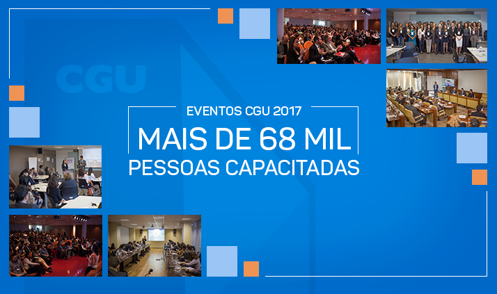 CGU capacita mais de 68 mil pessoas em eventos realizados em 2017