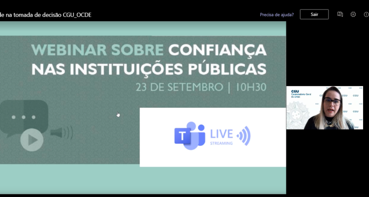 Seminário online debate formas de aumentar a confiança nas instituições públicas