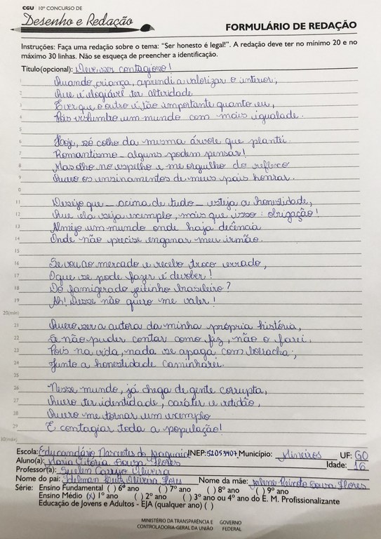 1º Ano Redação Ensino Médio - GO