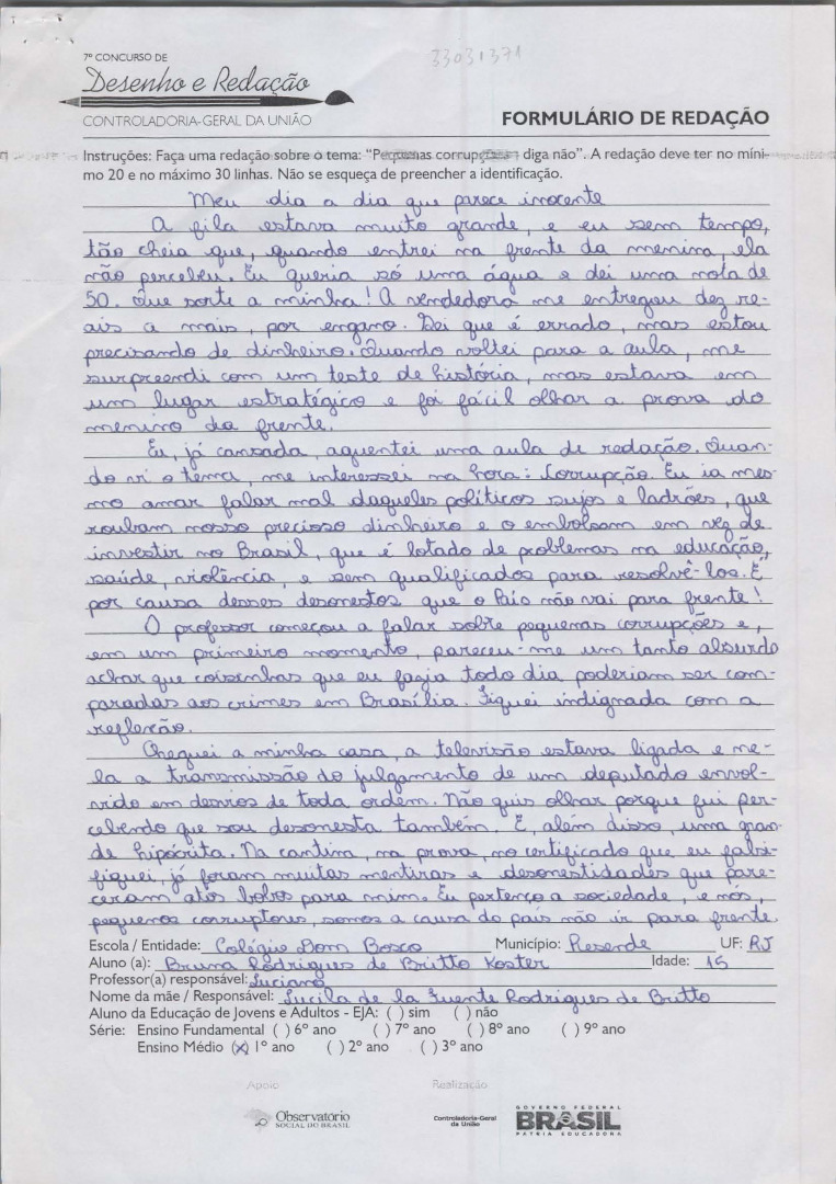 1°Ano Redação- RJ