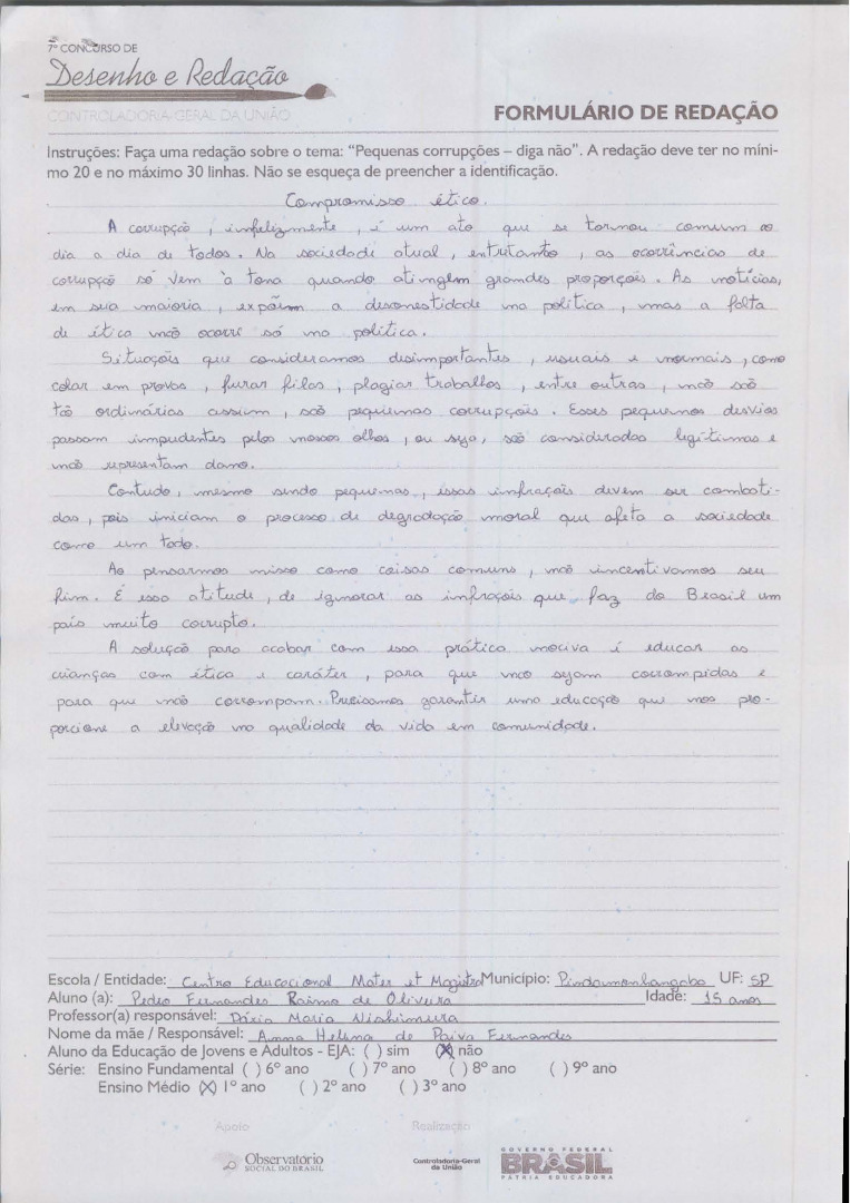 1°Ano Redação - SP 