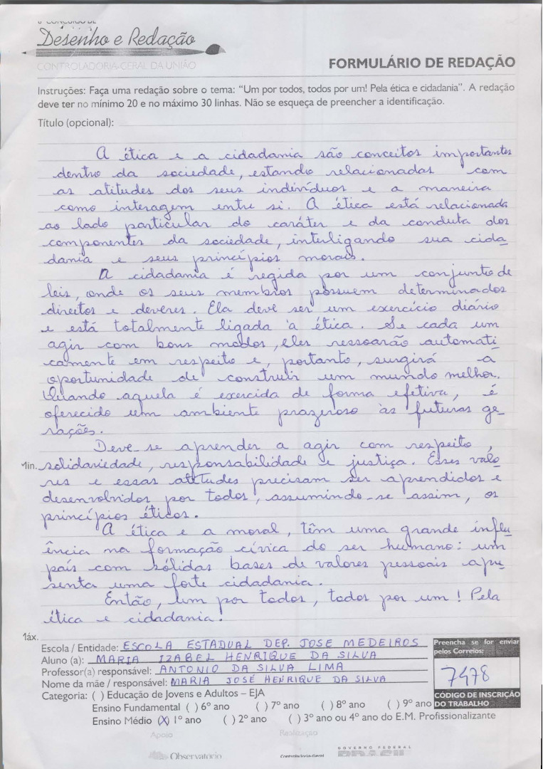 1°Ano Redação - DF