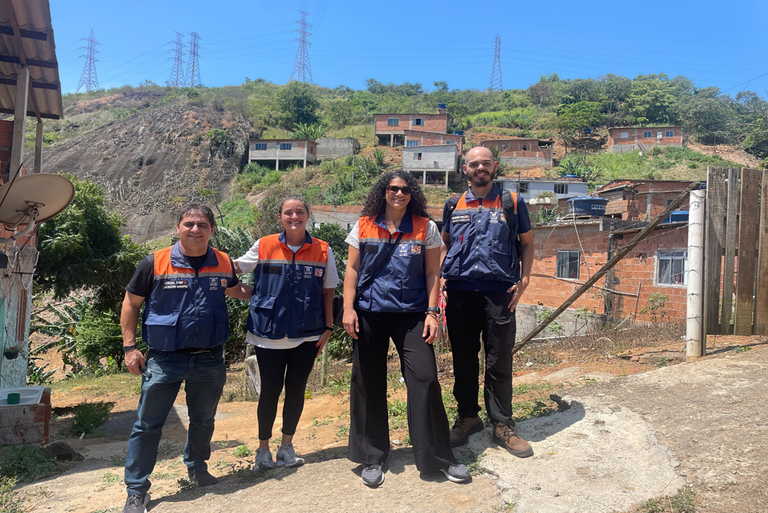 Visita técnica ao bairro do Jaburuna, Vila Velha, com áreas de risco de deslizamento. Foto: arquivo pessoal.